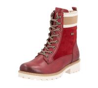 Schnürstiefelette REMONTE "Remonte Stiefelette Leder", Damen, Gr. 41, beige (rot, beige), Leder, Schuhe Schnürstiefelette (59874111-41) rot, beige