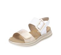 Remonte Damen Riemchensandalen D1J53, Frauen Sandalen,lose Einlage,halteriemen,Sommerschuhe,Freizeitschuhe,offene Schuhe,Weiss Kombi (80),40 EU