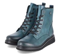Schnürstiefelette REMONTE "Remonte Stiefelette Leder", Damen, Gr. 37, blau (petrol), Leder, Schuhe Schnürstiefelette (11041057-37) petrol