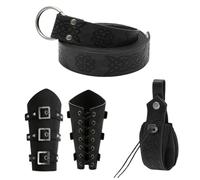 Renaissance-Accessoires für Damen, Mittelalter-Festival-Gürteltasche, Leder, Vintage-Hüfttasche für Themen-Event, Urlaub, Cosplay, Festival, Renaissance-Messe, Schwarz , Refer to description, Unisex