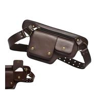 Renaissance Gürteltasche - 32x2,5x17 Cm Pu Leder Bauchtasche Im Mittelalter Retro Stil | Multifunktionale Aufbewahrungstasche Mit Mehreren Fächern | Multi-Pocket Hüfttasche Für Outdoor Radfahren Sport