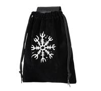 Renaissance Gürteltasche - Vintage-Design für Reisehandtasche, klassische mittelalterliche Größe, robuste Handwerkskunst aus weichem Kunstleder, sichere Schnallenaufbewahrung, Zubehör, Schwarz , Se