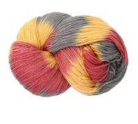 Rendering gefärbt mit buntem Wollgarn, Faden, handgewebtem Pullover, Schal, Mütze, Handschuh(Color-04)