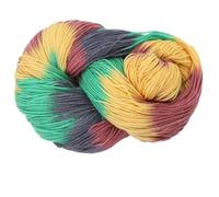 Rendering gefärbt mit buntem Wollgarn, Faden, handgewebtem Pullover, Schal, Mütze, Handschuh(Color-05)