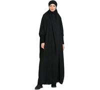 Renholin Frauen Muslimisches Kleid EIN Stück Gebetskleid für Frauen Abaya Islamischer Naher Osten Dubai Türkei Maxi Abaya Kaftan mit Hijab Kleid Volle Abdeckung Kleid