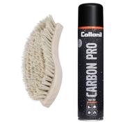 RENNER XXL Collonil Carbon Pro Imprägnierspray 300 ml + Schuhbürste Set - Imprägnierung für Schuhe, Sneaker, Leder, Wildleder, Nubuk & Textil - Schutz für Gore Tex, Outdoor- & Wanderschuhe