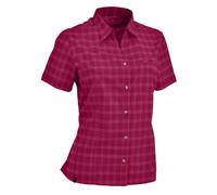 RENNER XXL Maul Elbe Damen Funktionsbluse Kurzarm Stretch große Größen 46-56 atmungsaktiv schnelltrocknend UV-Schutz 30+ Wandern Reise Karo