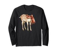 Rentier-Kostüm, braunes Hirsch-Design, für Herren, Damen, Kinder Langarmshirt