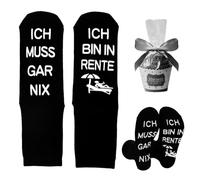Rentner Geschenk Frau,Opa Ruhestand Geschenk Frauen Rentnerin Männergeschenke Lustige Geschenke zum rentenbeginn Socken Zum Rente Geschenke Frau Damen Dekoartikel ICH BIN IN RENTE ICH MUSS GAR NIX