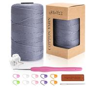 Renyiz Baumwolle Zum Häkeln Makramee Garn 2.5mm 250g 210m Baumwollgarn Mit 3mm Häkeln Häkelgarn für Taschen und Handwerksprojekte Geeignet für Anfänger Cotton Yarn