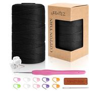 Renyiz Baumwolle Zum Häkeln Makramee Garn 2.5mm 250g 210m Baumwollgarn Mit 3mm Häkeln Häkelgarn für Taschen und Handwerksprojekte Geeignet für Anfänger Cotton Yarn