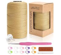 Renyiz Häkelgarn für Taschen 2.5mm 250g 210m Makramee Garn Baumwollgarn Mit 3mm Häkeln Baumwolle Zum Häkeln Handwerksprojekte Geeignet für Anfänger Cotton Yarn