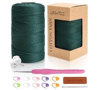 Renyiz Makramee Garn 2.5mm 250g 210m Baumwollgarn Mit 3mm Häkeln Baumwolle Zum Häkeln Häkelgarn für Taschen und Handwerksprojekte Geeignet für Anfänger Cotton Yarn