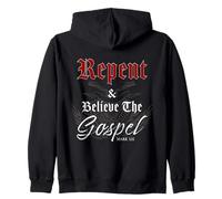 Repent & Believe the Gospel Motorcycle Christian Faith Biker Kapuzenjacke