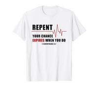 Repent, Your Chance Expires When You Do Heartbeat EKG Faith Preisgünstiges Grafik-T-Shirt