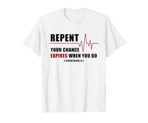 Repent, Your Chance Expires When You Do Heartbeat EKG Faith Preisgünstiges Grafik-T-Shirt