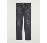 Replay Anbass Distressed Super Stretch Bio Jeans Washed Black Schwarz W29L32