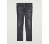 Replay Anbass Distressed Super Stretch Bio Jeans Washed Black Schwarz W32L32
