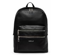 Replay Rucksack schwarz, Lederimitat, Herren, 18L