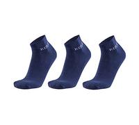 REPLAY Unisex Quarter Socken, 3er Pack - Kurzsocken, Baumwolle, Logo, einfarbig 43-46 Blau