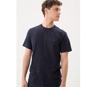 Replay - Bekleidung REGULAR T-Shirt JERSEY RED LOGO - blau - Größe XL