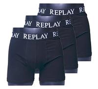 3er Pack REPLAY Herren Retro Boxershorts Baumwoll-Unterwäsche I101102-002 N011 Schwarz S