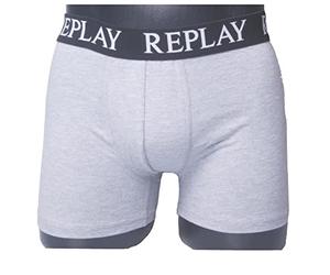 Replay Boxer Style 01/C Basic Cuff Logo 3pcs Box N174 Black/Grey/Melange/White M