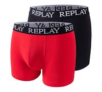 Replay - Boxershorts für Herren (2er-Pack) (Rot/Schwarz) 2XL