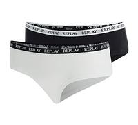 Replay Damen Slip 2er-Set, Black/White N171 (Mehrfarbig), L