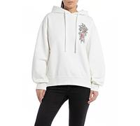 Replay Damen Hoodie aus Baumwolle, Natural White 011 (Weiß), S