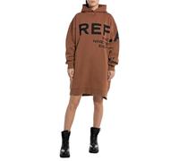 Replay Damen Hoodie Kleid mit Kapuze, Brandy 524 (Braun), XXS