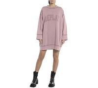 Replay Damen Hoodie Kleid ohne Kapuze, Powder Rose 465 (Rosa), XXS
