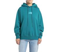 Replay Damen Hoodie mit Kapuze, Türkis (Peacock.. 181), M