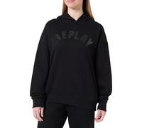 Replay Damen Hoodie mit Logo, Black 098 (Schwarz), M