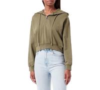 Replay Damen Hoodie mit Reißverschluss Halber Zipper, Dark Olive 234 (Grün), L