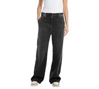 Replay Damen Jeans Drewby Wide Leg Straight-Fit aus Comfort Denim, Black 098 (Schwarz), 30W