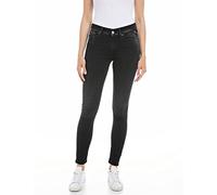 Replay Damen Jeans Luzien Skinny-Fit Hyperflex Recycled mit Stretch, Black 098 (Schwarz), 25W / 32L