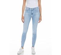 Replay Damen Jeans Luzien Skinny-Fit mit Comfort Stretch, Light Blue 010 (Blau), 32W / 28L