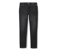 Replay Damen Jeans Luzien Skinny-Fit mit Power Stretch, Black Delavè 099 (Schwarz), 28W / 32L