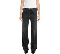 Replay Damen Jeans Melja Straight-Fit, Schwarz (Black 098), 26W / 34L