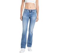 Bootcut-Jeans REPLAY "NEW LUZ", Damen, Gr. 30, Länge 30, dunkelblau 69d, Denim/Jeans, Obermaterial: 72% Baumwolle, 21% Modal, 5% Polyester, 2% Elasthan, bootcut fit lang, Jeans Bootcut-Jeans, mit gest