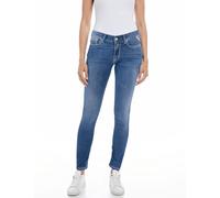 Replay Damen Jeans New Luz Skinny-Fit mit Power Stretch, Medium Blue 009-2 (Blau), 28W / 30L