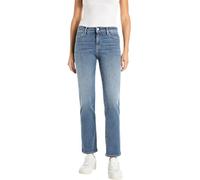 Straight-Jeans REPLAY "ZOLIE", Damen, Gr. 27, Länge 30, blau (medium blau 927), Denim/Jeans, Obermaterial: 83% Baumwolle, 10% Modal, 4% Elastomultiester, 3% Elasthan, straight fit lang, Jeans Straight