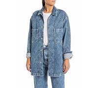 Replay Damen Jeansjacke aus Comfort Denim, Blau (Medium Blue 009), XL