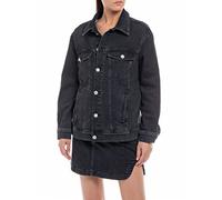 Replay Damen Jeansjacke aus Komfort Denim, Dark Grey 097 (Grau), S