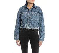Replay Damen Jeansjacke Cropped, Medium Blue 009 (Blau), XL