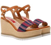 Replay Damen Keilabsatzschuhe mit Riemen, Beige Red 2309 (Schwarz), 41