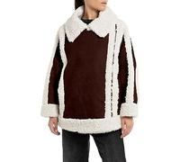 Replay Damen Kunstlederjacke mit Kunstfell Teddyjacke