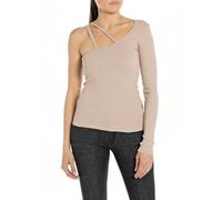 Replay Damen Langarmshirt Asymmetrisches Oberteil, Light Beige 893 (Beige), XS