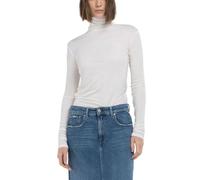 Replay Damen Langarmshirt mit Rollkragen, Weiß (Chalk 562), L